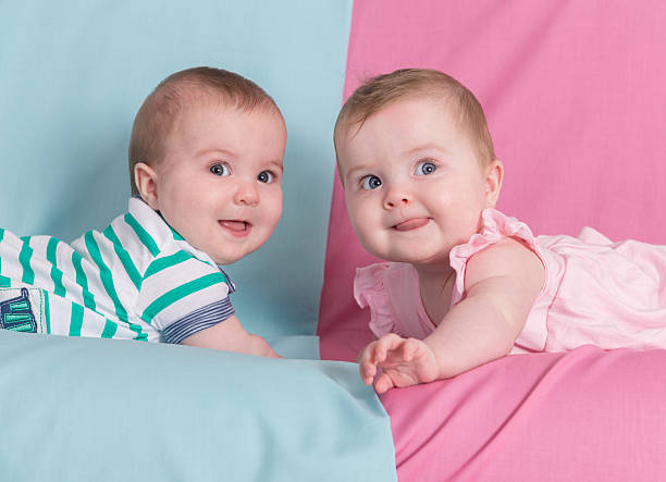 baby girl and boy