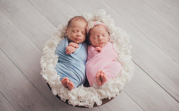 baby girl and boy